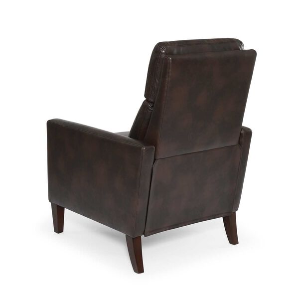 Vicente Burnished Brown Faux Leather Push Back Recliner, image 4