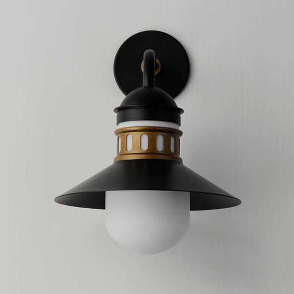Admiralty Black Antique Brass One-Light Outdoor Wall Sconce, image 2