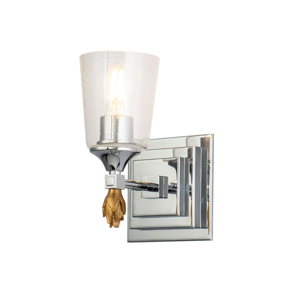 Vetiver Polished Chrome Gold One-Light Wall Sconce, image 1
