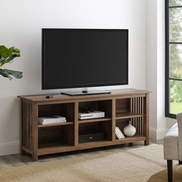 Mission 58-Inch Slatted Side Wood Console, image 3
