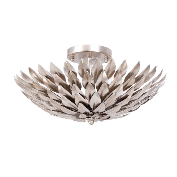 Broche Silver Four-Light Ceiling Mount, image 1
