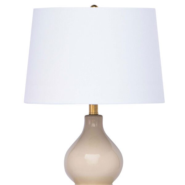 Classics Ivory and Gold Leaf One-Light Table Lamp, image 2
