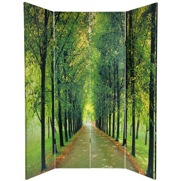 Six Ft. Tall Double Sided Path of Life Canvas Room Divider, Width - 64 Inches, image 2