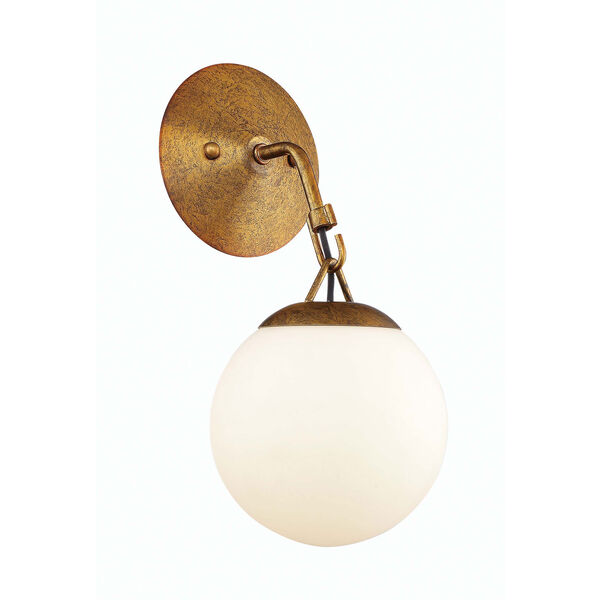 Orion Patina Aged Brass 6-Inch One-Light Wall Sconce, image 1