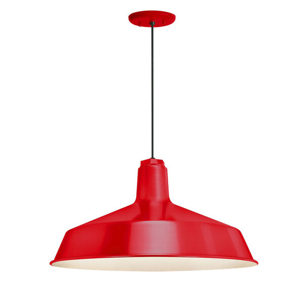 Standard Red One-Light Outdoor Pendant, image 1