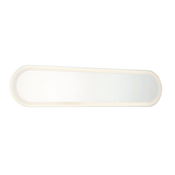 White 30-Inch Wall Mirror with LED Light, image 1