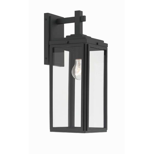 Byron Matte Black One-Light Seven-Inch Outdoor Wall Mount, image 2
