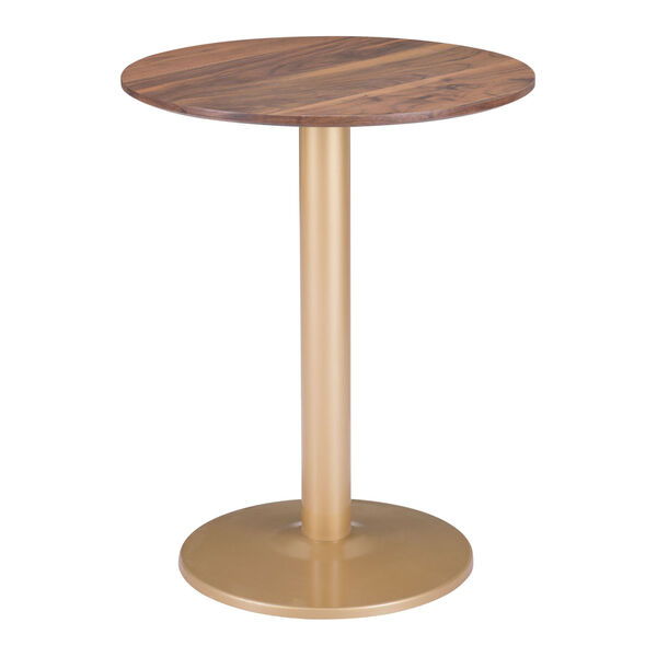Alto Brown and Gold Bistro Table, image 1