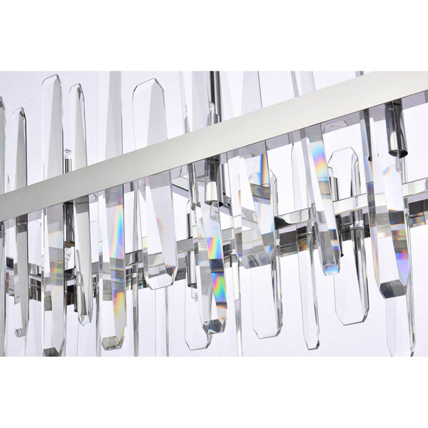 Serena Chrome and Clear 42-Inch Rectangle Chandelier, image 4