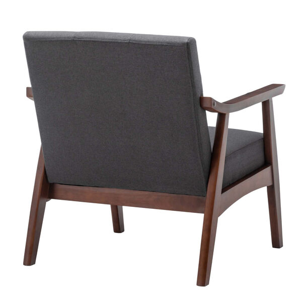 Take a Seat Natalie Dark Gray Fabric and Espresso Accent Chair, image 6