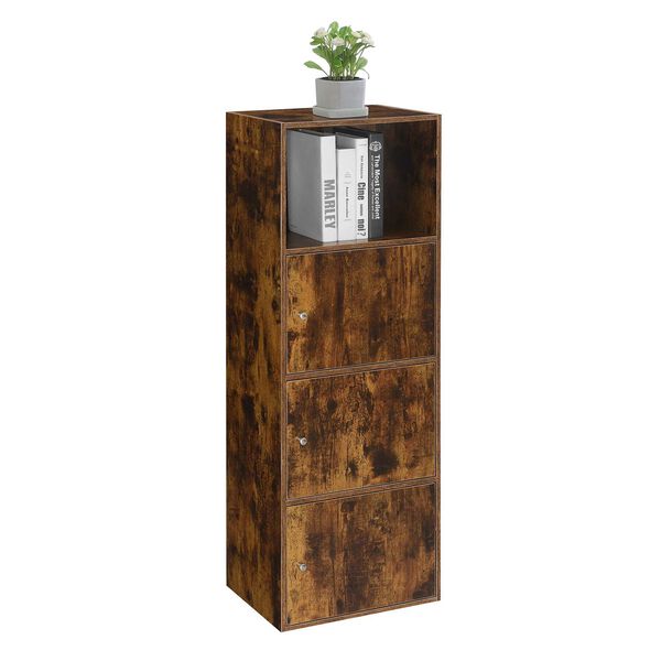 Xtra Storage Barnwood Three-Door Cabinet with Shelf, image 4