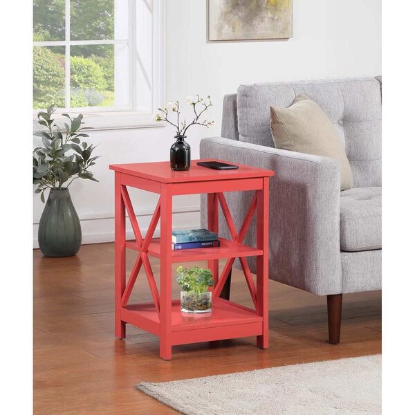 Oxford Coral End Table with Shelves, image 2