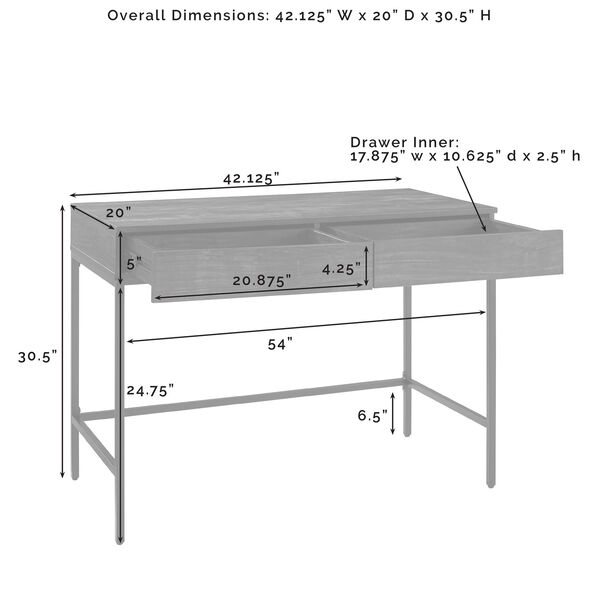 Jacobsen Brown Ash Matte Black Three-Piece Desk and Etagere Set - (Open Box), image 10