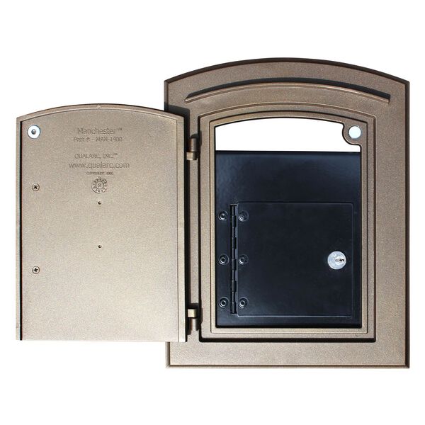 Manchester Black Security Option with Decorative Scroll Door Manchester Faceplate, image 4
