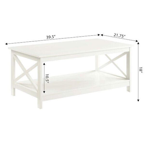 Oxford Ivory Coffee Table with Shelf, image 4