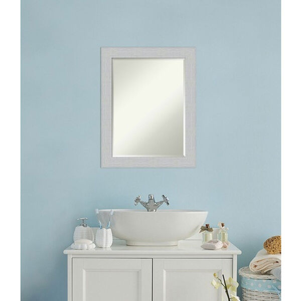 Shiplap White 22-Inch Bathroom Wall Mirror, image 4