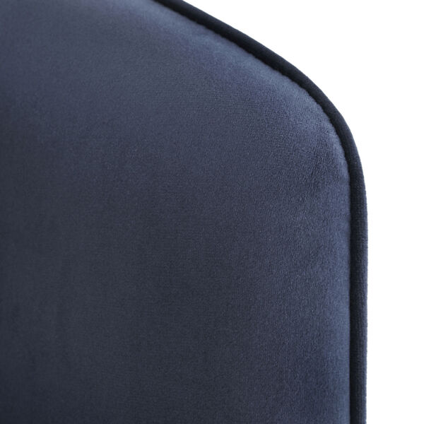 Aster Blue Velvet Arm Chair with Gold Leg, image 6