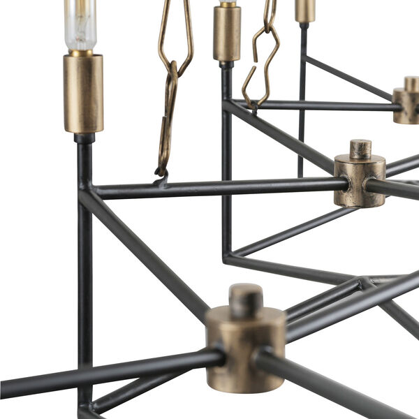 Bodie Havana Gold and Carbon Eight-Light Linear Pendant, image 5