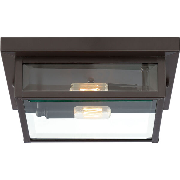 Westover Western Bronze 12-Inch Two-Light Outdoor Flush Mount with Glass, image 4