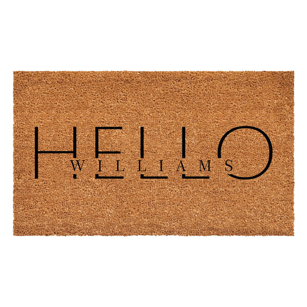 Personalized HELLO 30 In. x 48 In. Doormat, image 1