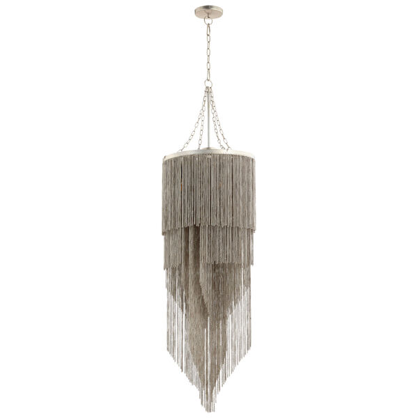 Silver Four-Light Chandelier, image 1