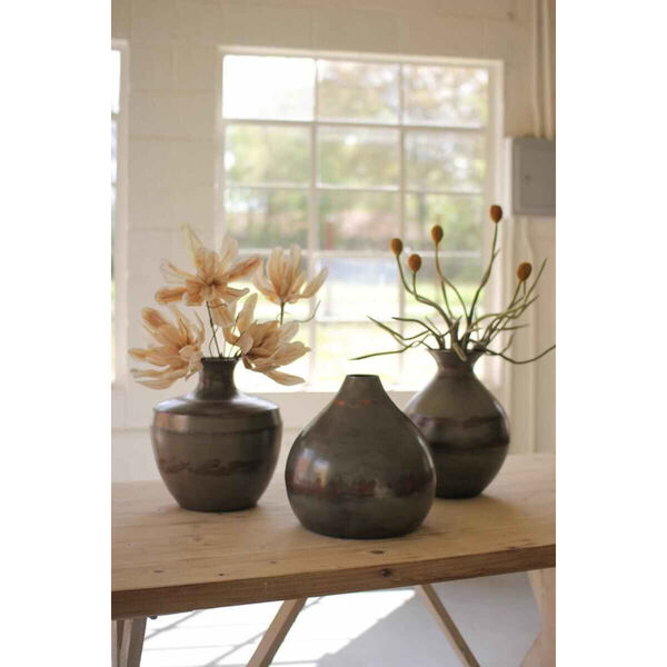 Gray Ceramic Vase, Set of Three, image 1