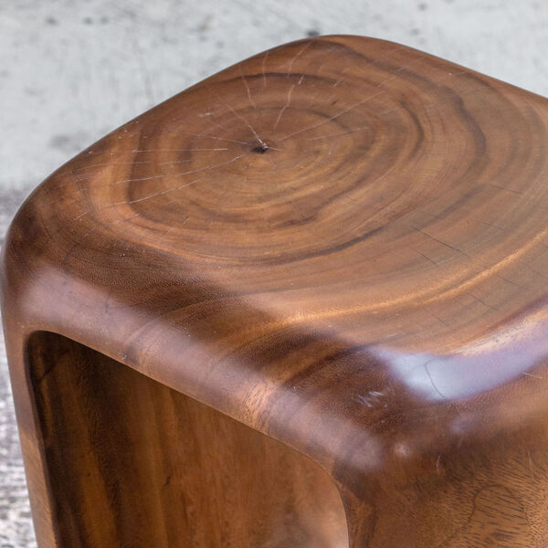 Loophole Brown Wooden Accent Stool, image 8