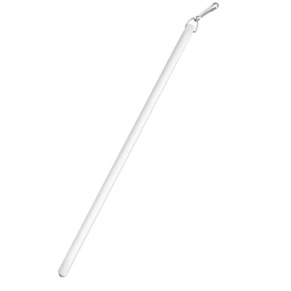 White Fiberglass Baton with Metal Snap, image 1