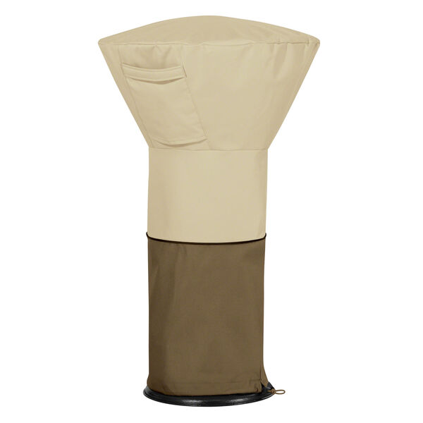 Ash Beige and Brown Round Table Top Patio Heater Cover, image 1