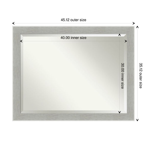 Glam Gray Silver Wall Mirror, image 3