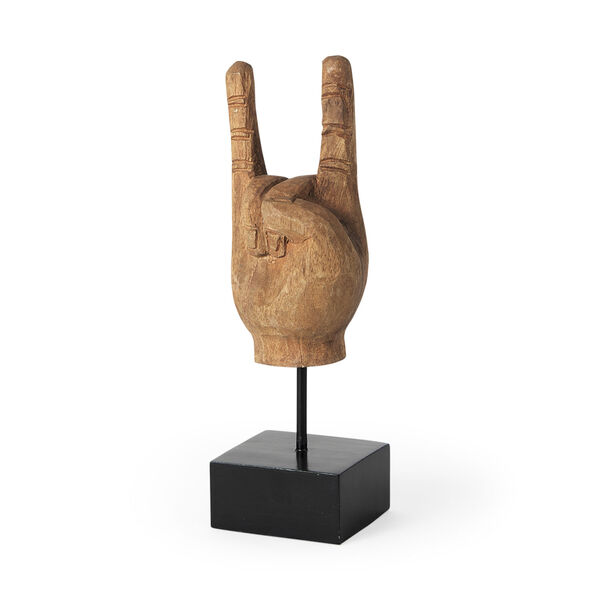 Saxum Brown Carved Hang Loose Decorative Object, image 1