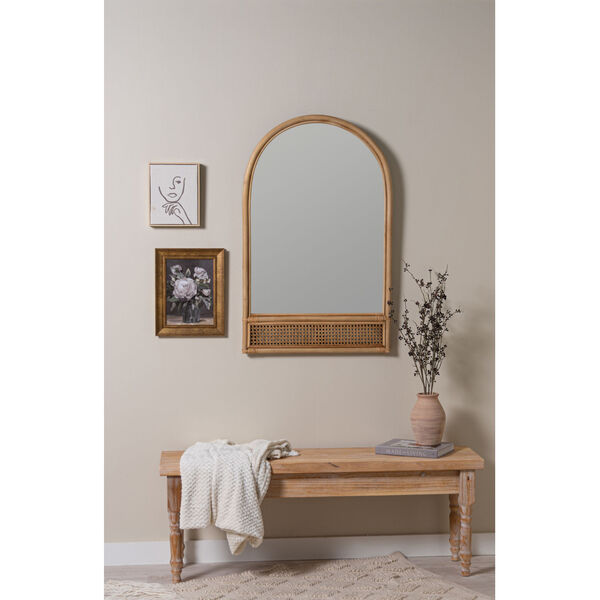 Milena Natural Rattan 38 x 24-Inch Wall Mirror, image 1