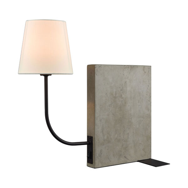 Sector Concrete Oil Rubbed Bronze LED Table Lamp, image 1