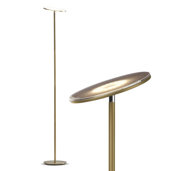 Sky Flux Brass Integrated LED Floor Lamp, image 1