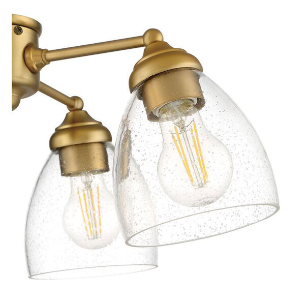 Satin Brass 20-Inch Four-Light LED Fan Light Kit, image 5