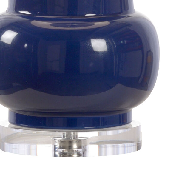 Classic Blue Glaze and White One-Light Table Lamp, image 2