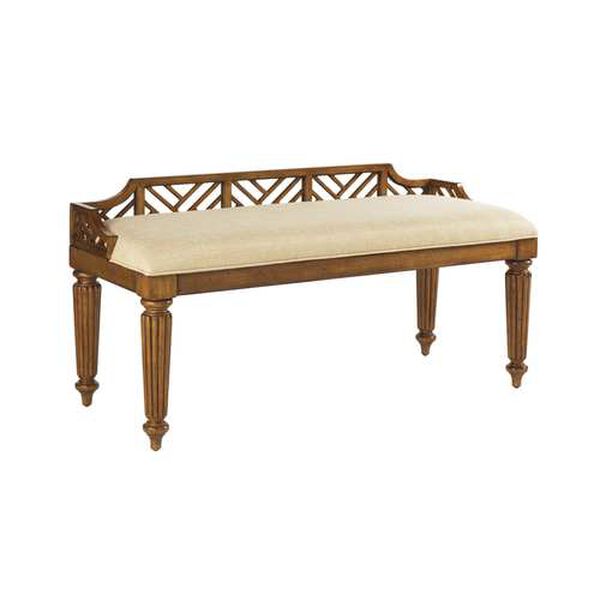 Island Estate Brown Plantain Bed Bench, image 1