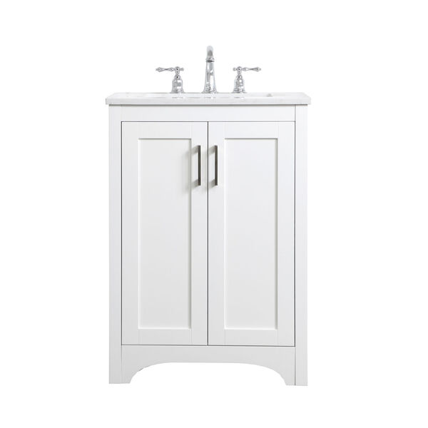 Moore White 24-Inch Vanity Sink Set, image 1