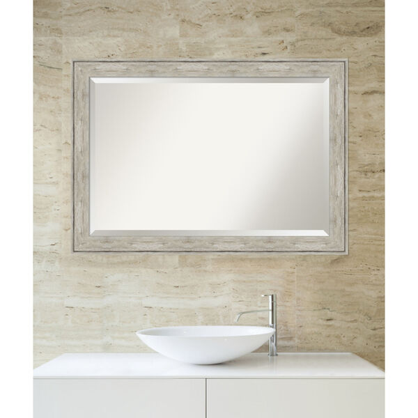 Crackled Silver 41W X 29H-Inch Bathroom Vanity Wall Mirror, image 5