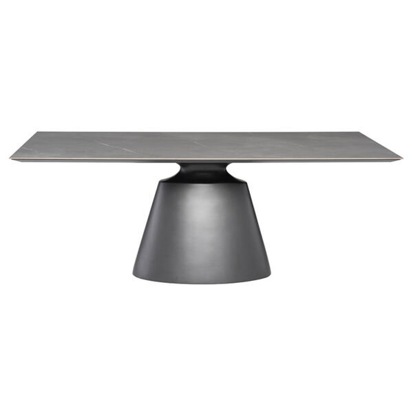 Taji Grey and Titanium 79-Inch Dining Table with Rectangular Top, image 2