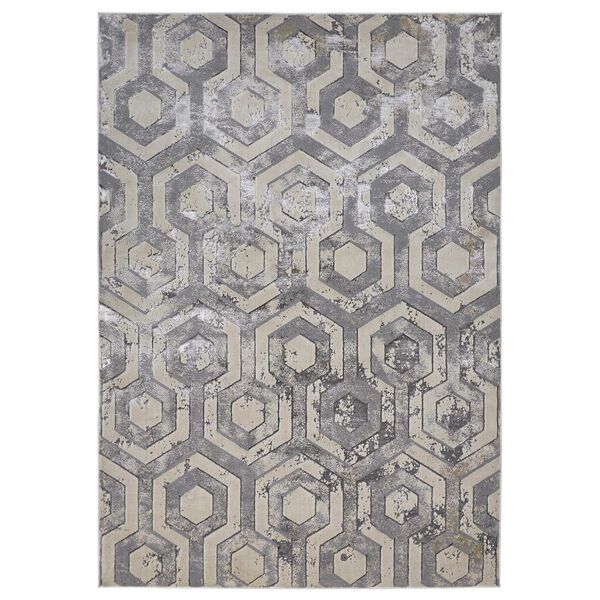 Micah Gray Taupe Silver Area Rug, image 1