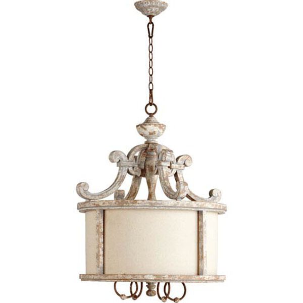 La Maison Manchester Grey with Rust Accents 30.5-Inch Four Light Pendant, image 1
