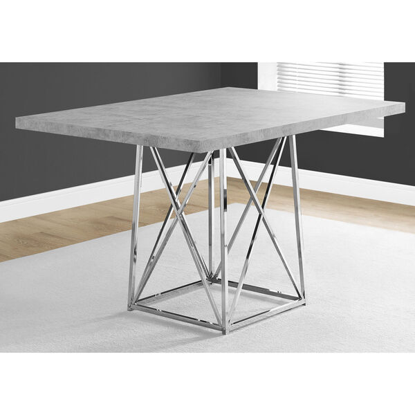 Gray 36-Inch Dining Table with Rectangular Top, image 3