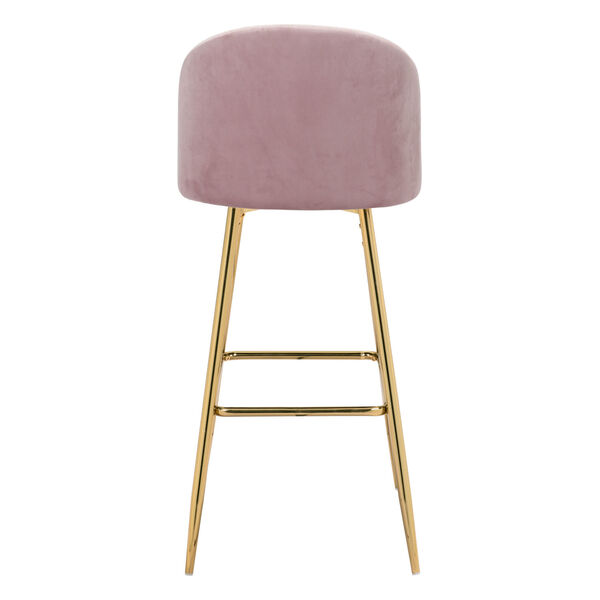 Cozy Pink and Gold Bar Stool, image 5
