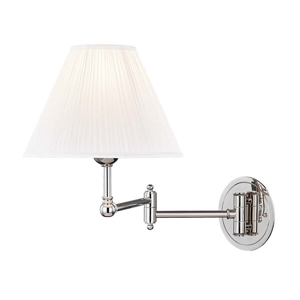 Signature No.1 Polished Nickel One-Light Wall Sconce, image 1