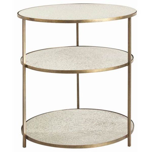 Percy Antique Brass Side Table, image 1
