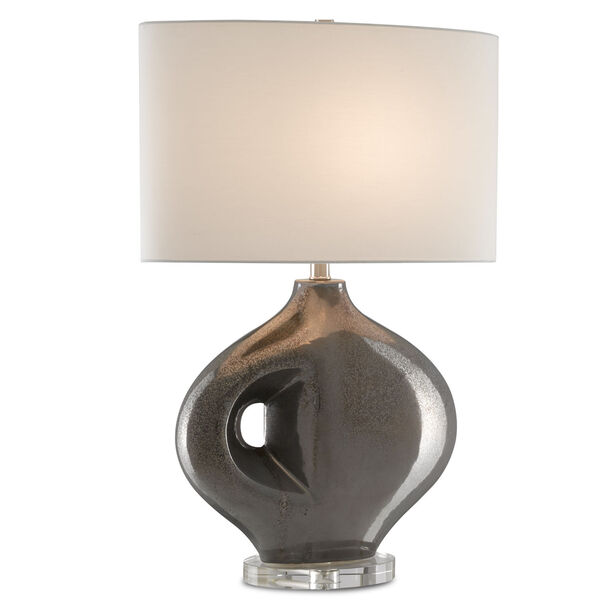 Hellebore Gunmetal and Clear One-Light Table Lamp, image 3