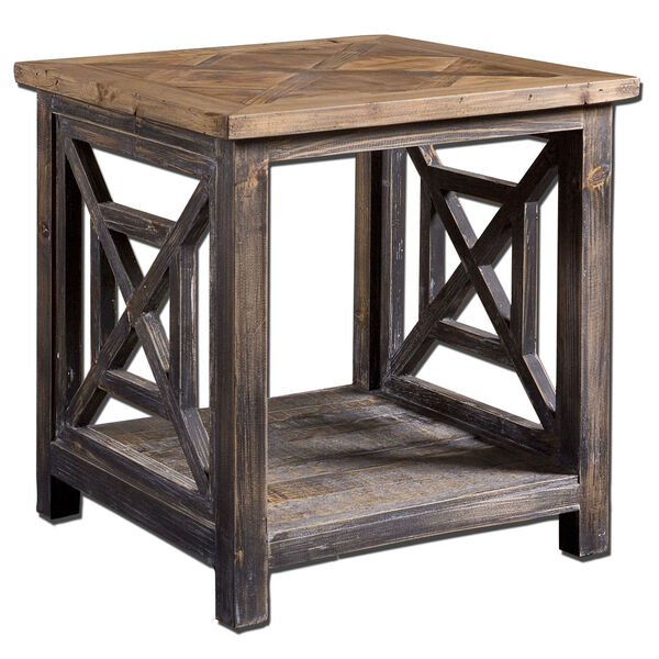 Spiro Fir Wood End Table, image 1