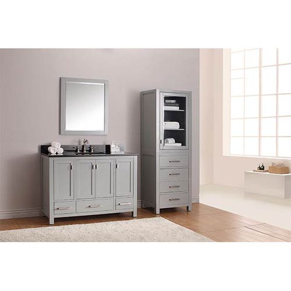 Modero Chilled Gray 48-Inch Vanity Combo with Black Granite Top, image 4