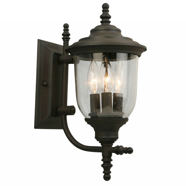 Pinedale Oil Rubbed Bronze Seven-Inch Three-Light Outdoor Wall Sconce, image 1